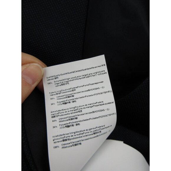 Hugo Boss Waistcoat Vest 36 Navy Virgin Wool Jacket Formal Extra Slim - Picture 9 of 12